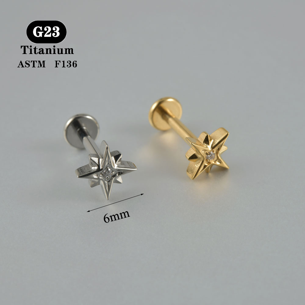 1 pendiente ASTM F136 de circonita de titanio con parte posterior plana, 12 estilos, pendientes de , lóbulo, hélice, cartílago del trago, joyería para Piercing, 1,2x8mm: Negro / Bañado en rodio de imitación