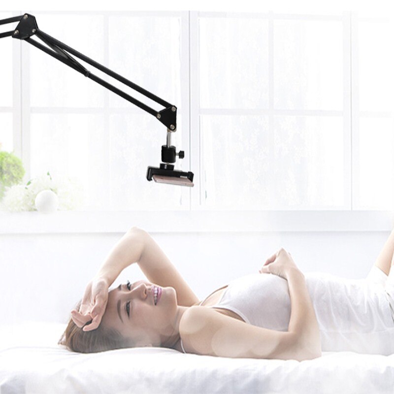 Zestaw Lampy Doświetlającej - Statyw Stołowy - Uchwyt na Telefon - Bluetooth - Stal Nierdzewna