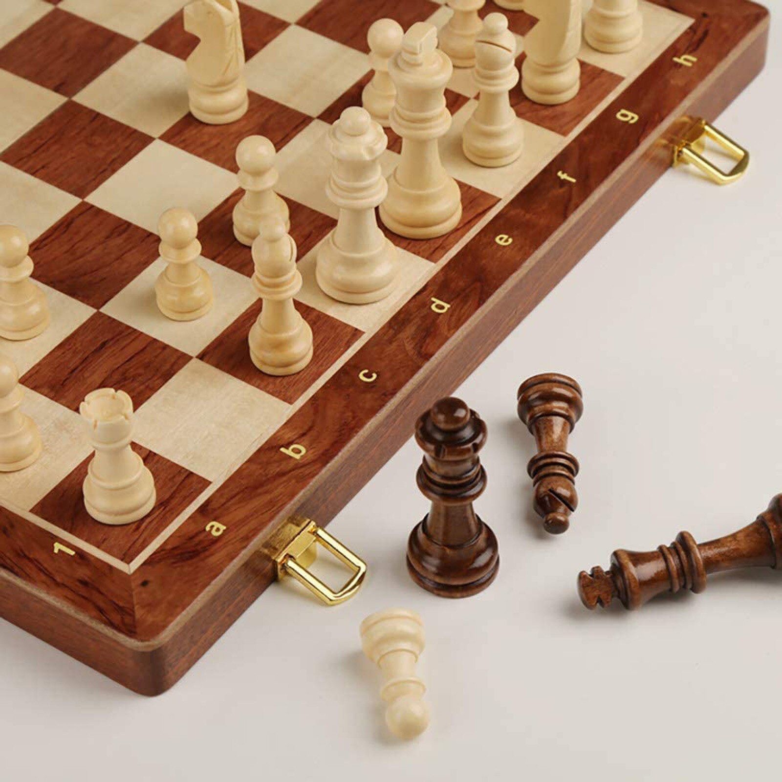 Chess Chess Set Chess Game Wood Large Chess Board ... – Vicedeal