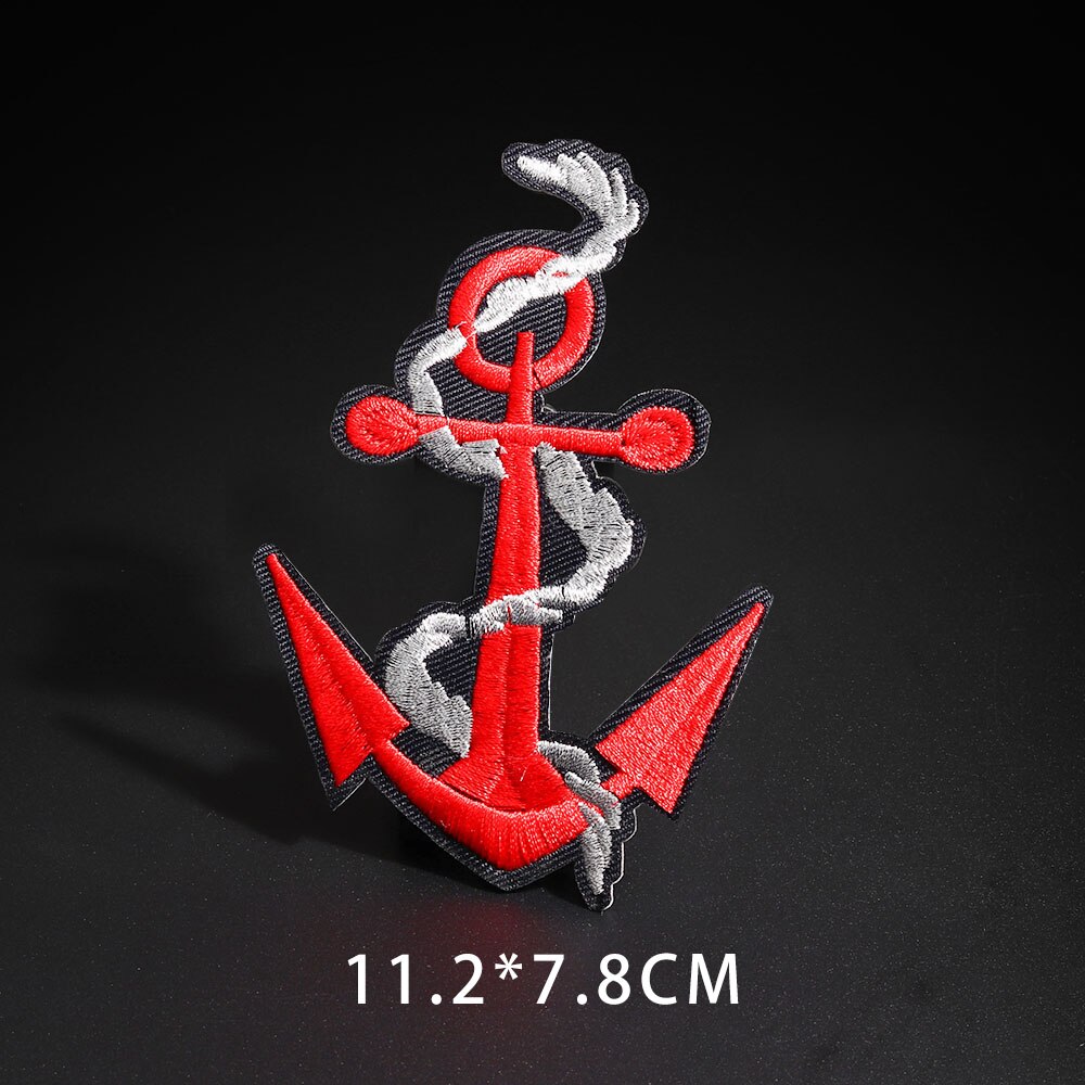 Piratenschip Badges Zeilen Serie Patches Voor Kleding Ijzer Op Anker Geborduurde Applique Badges Diy Kleding Accessoire: N5-BT4115