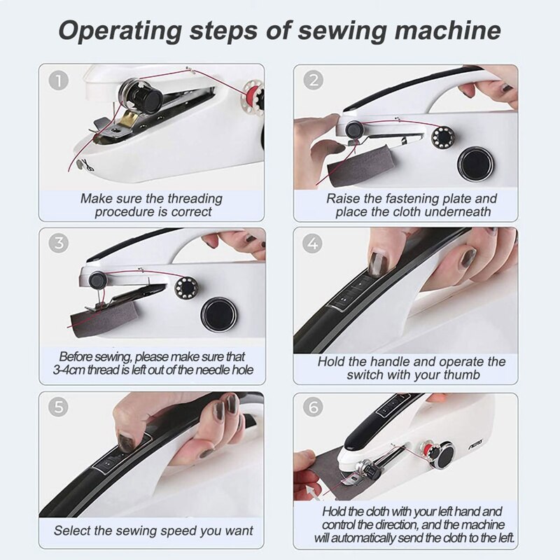 Mini Handheld Sewing Electric USB Quick Stitching Home Needlework DIY Electric Sewing Machine Stitch Set