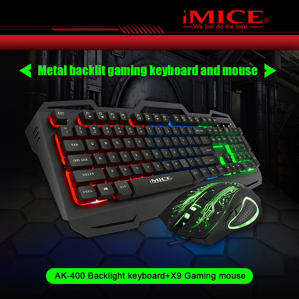 Computer Peripherals Km690 104 Keys Backlight Games Wired Gaming Keyboard With + 2400dpi Mouse Mice Компьютерная Периферия #60