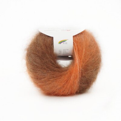 Regenboog Sectie Geverfd Mohair Garen Hand-Gebreide Gradient Diy Super: 05