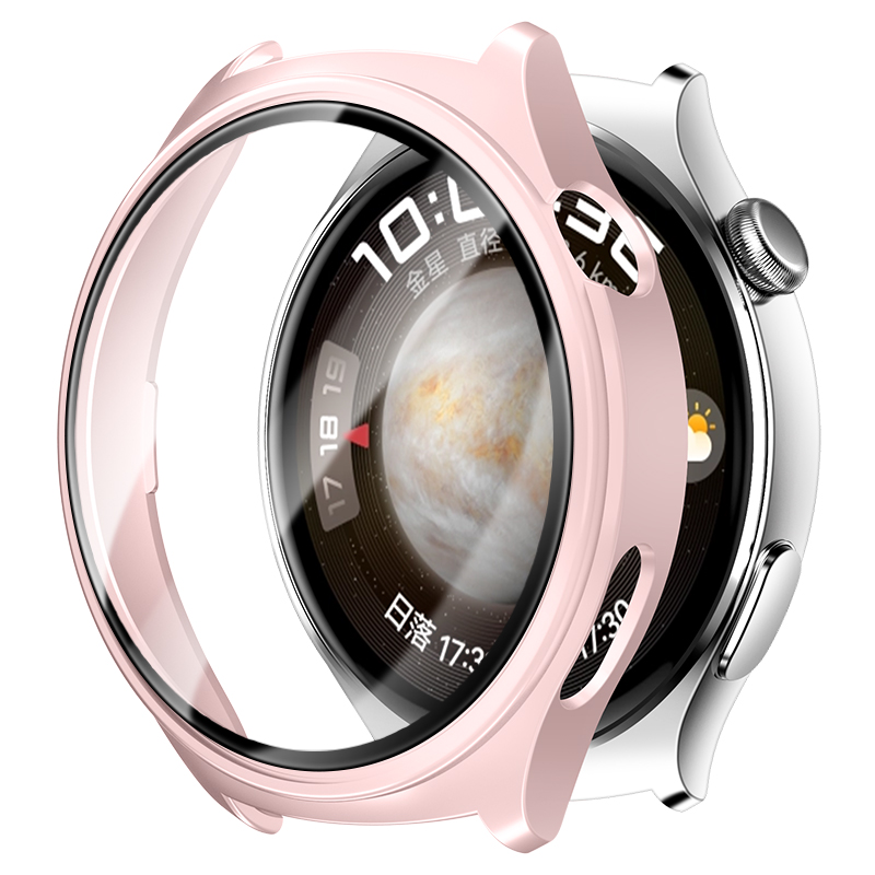 Vidro temperado + capa para huawei watch 4 case 46mm cobertura completa protetor de tela protetora para huawei watch4 acessórios: 橄榄绿