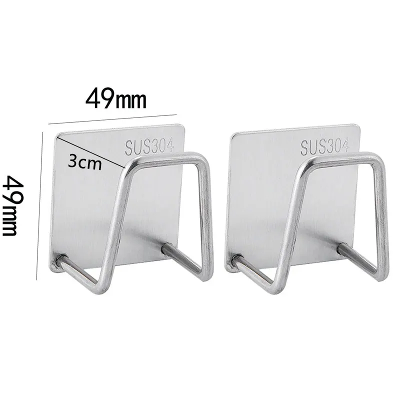 Keuken Spons Rekken Zelfklevende Gootsteen Sponzen Afvoer Droogrek Houders Roestvrij Stalen Muur Haken Thuis Opslag Haak Organisator: Donker Kaki