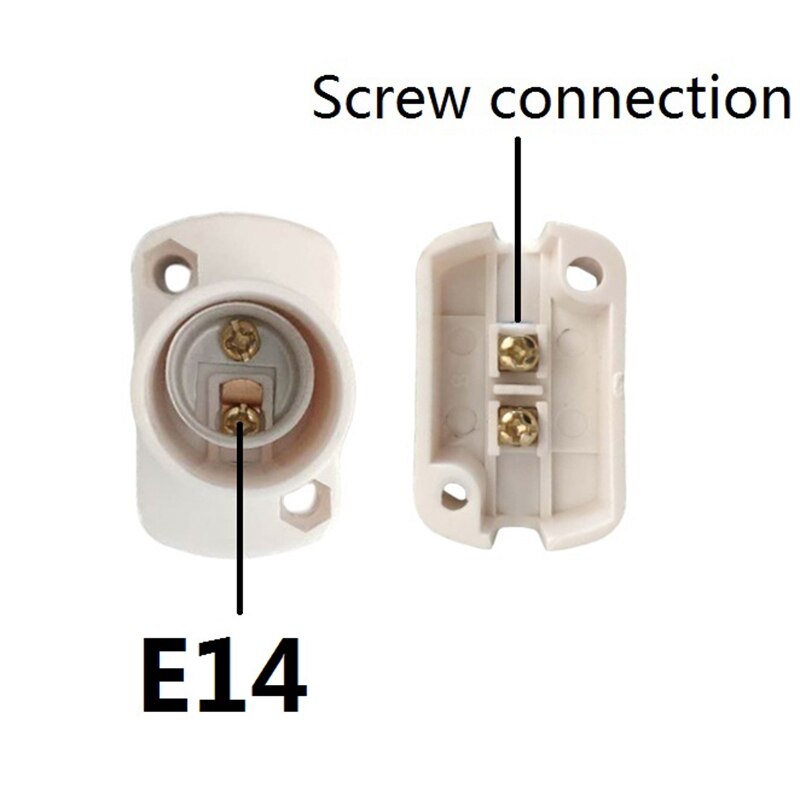 Miniskruv lampfot  e12 e14 e17 lamphållare glödlampssockel hållare adapter: E14 uttag