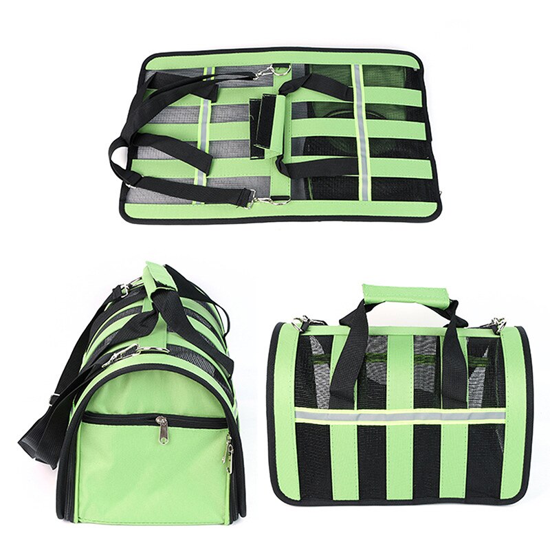Cat Bag Four Seasons Small Medium-sized Cats Dog Go Out Folding Portable Mesh Breathable Cute Pet Bag Carrier Accessories
