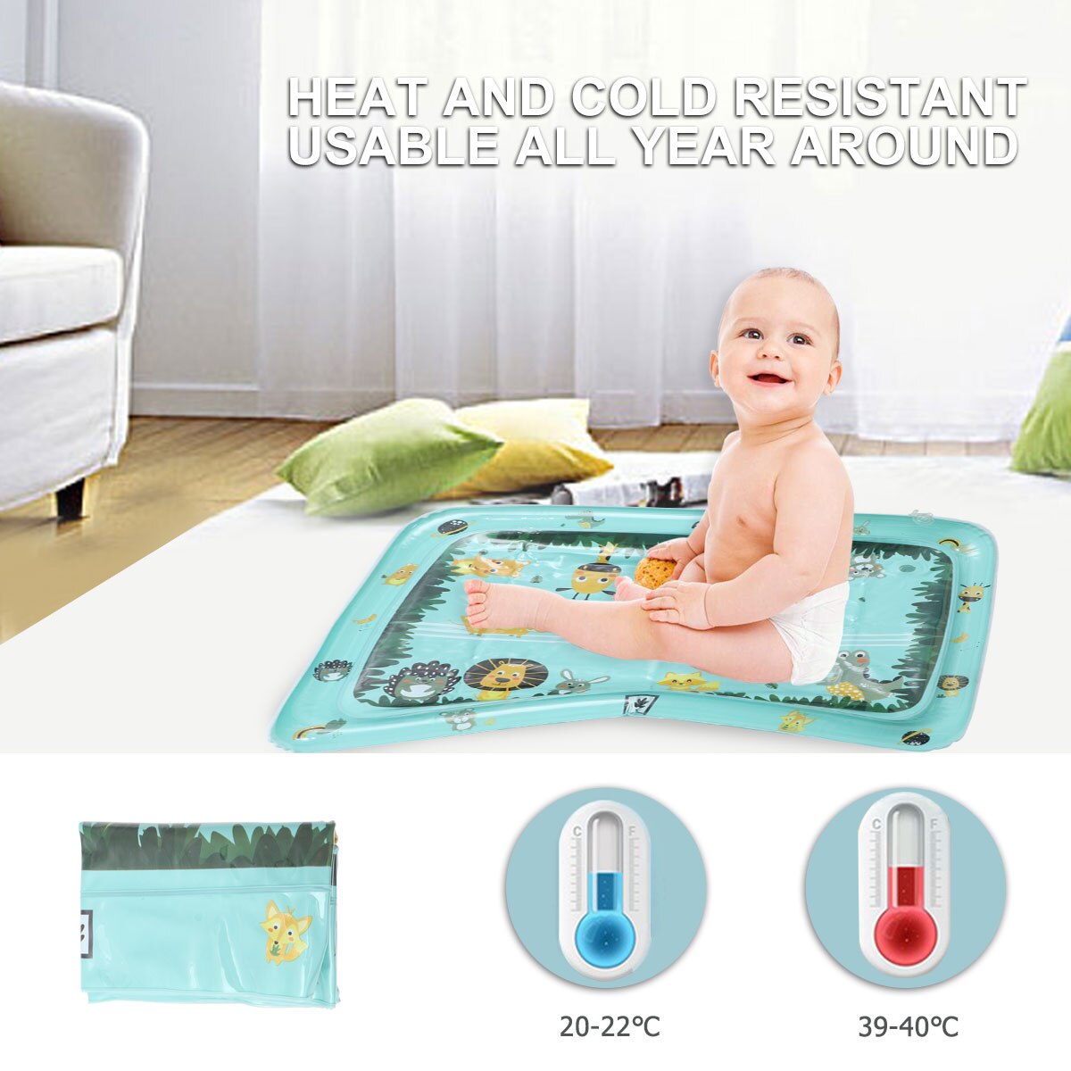 1 Set Van Opblaasbare Water Pad Cartoon Zomer Klopte Pad Swatting Kussen Voor Baby Peuters Met Inflator