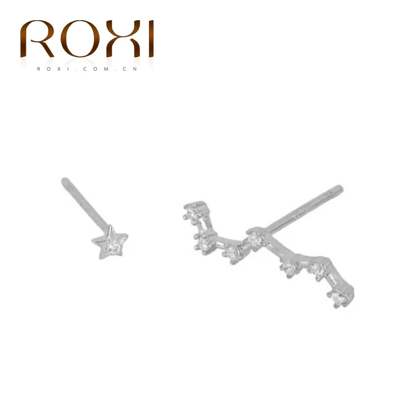 ROXI INS Geometria Illuminazione Animale Zampa del Gatto Orecchini Con Perno Per le donne Dell'annata J C FORMA di Stelle Cartilagine Orecchino gioielli In Argento 925: Stars silver