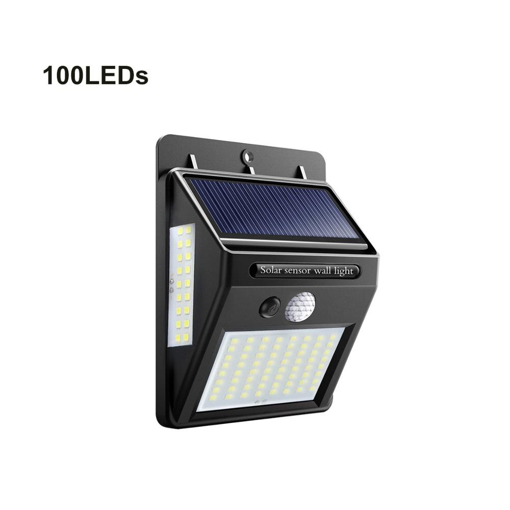 Outdoor Lighting Buitenlamp Solar Wall Lamp With Motion Sensor Garden Yard LED Light Outside Walkaway Sensor Wall Lights: 100 LEDs