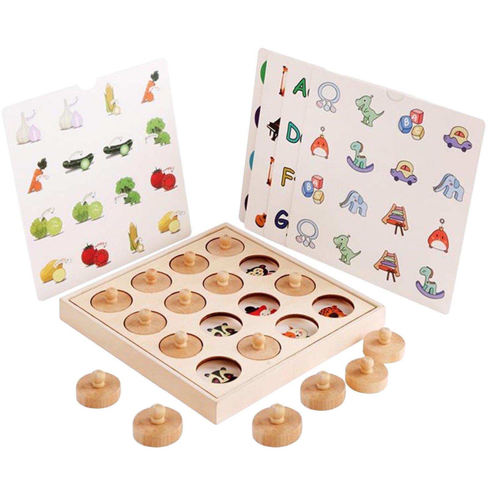 Houten Geheugen Schaken Kinderen Educatief Geheugen Pairing Tafel Spel Speelgoed Oefening Hersenen Ouder-kind Interactief Speelgoed Игрушки