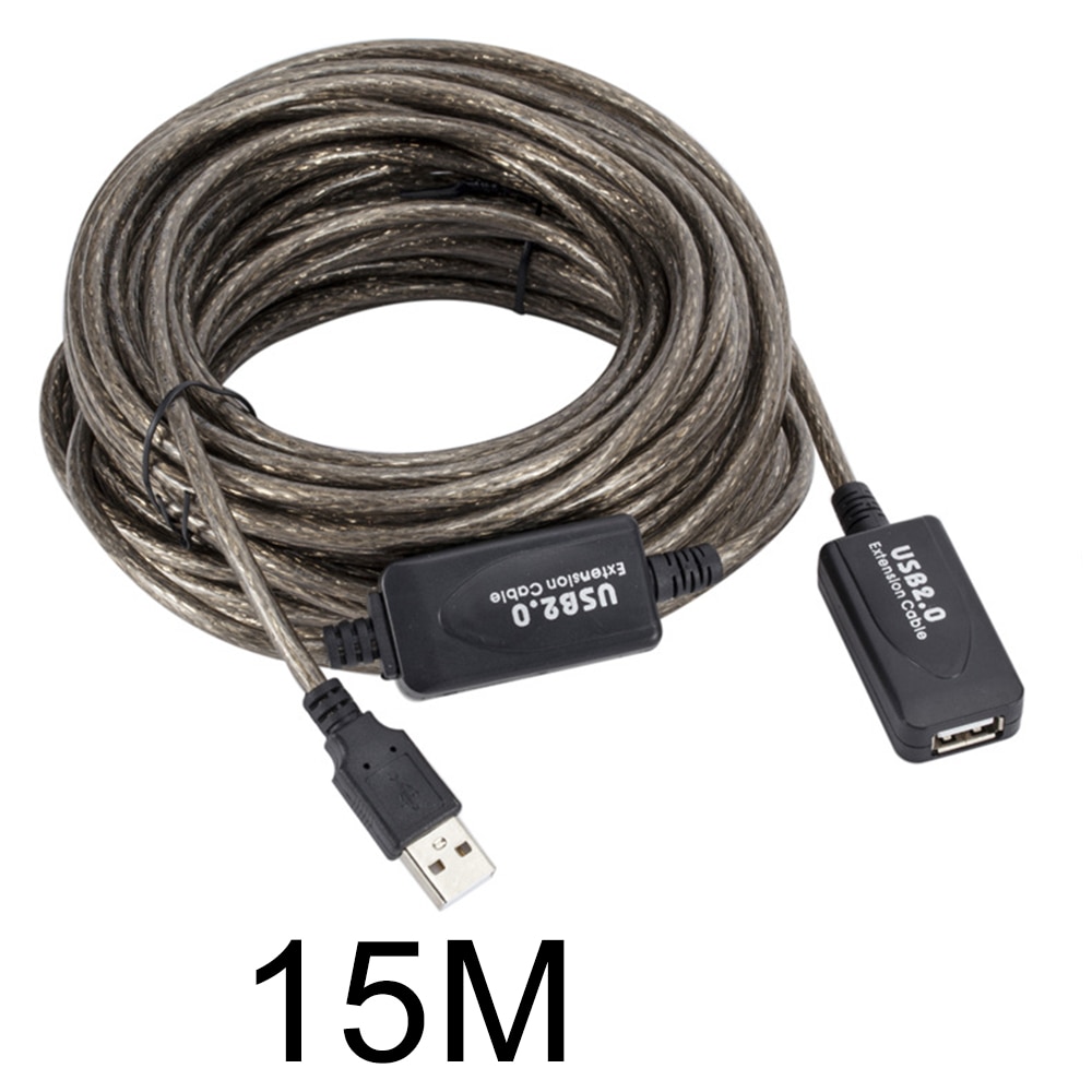 Anseip usb 2.0 forlængerkabel 20m/15m/10m/5m han til hun aktiv repeater forlænger forlængerkabel usb adapter