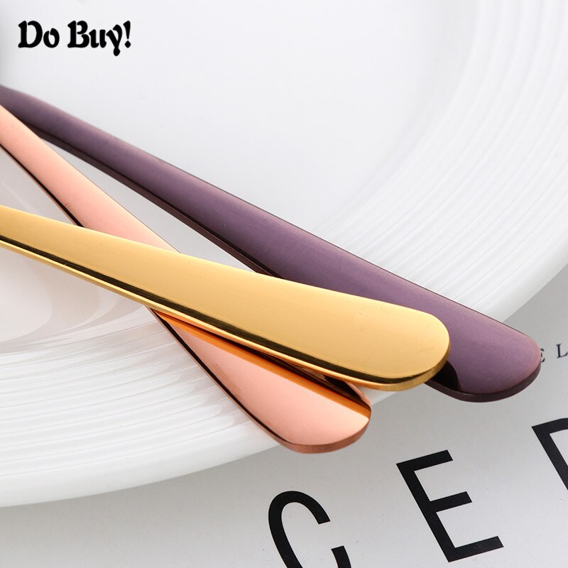 5 Pcs/Set Coffee Spoon Gold Spoon Gold Dinnerware Set Stainless Steel Coffee Spoon Dessert Tableware Kitchen Dinnerware Set