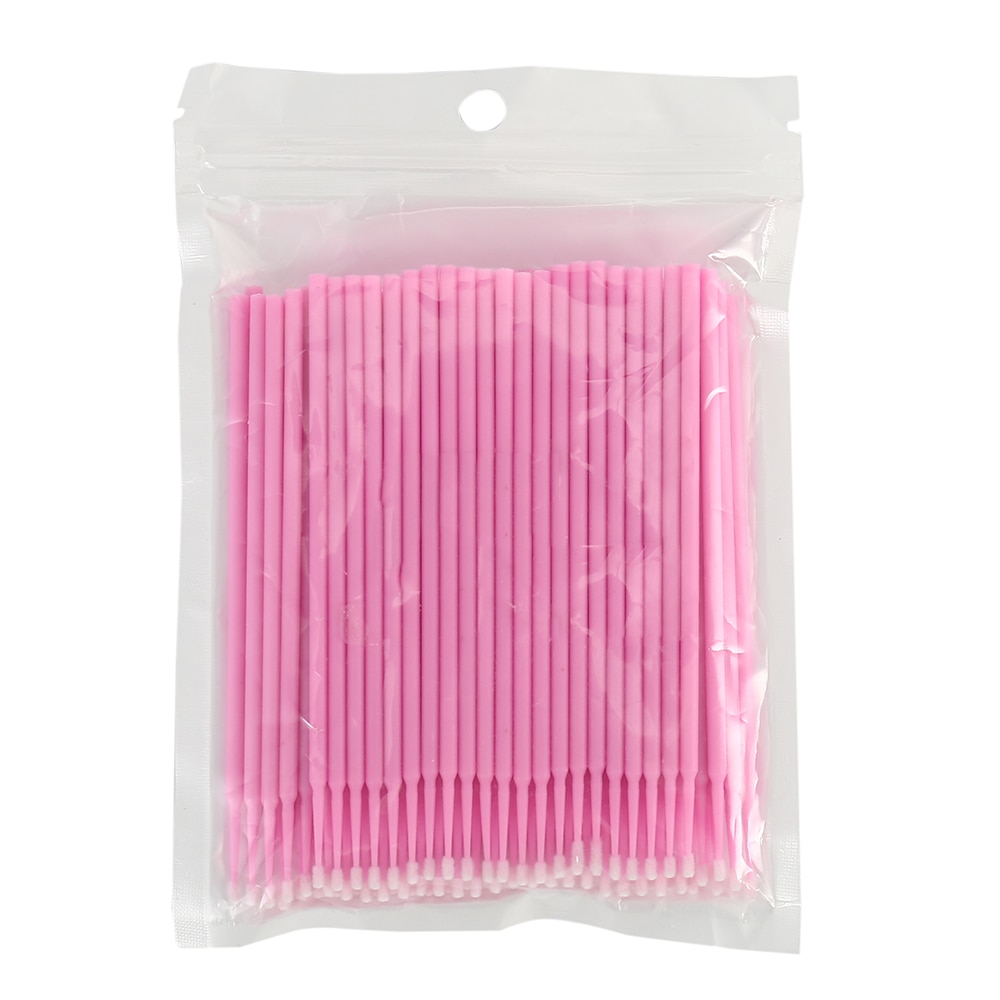 100PCS/Lot Disposable Eyelash Brushes Swab Microbrush increase Eyelash Extension Cotton swab Micro Lash Applicator Micro cepillo