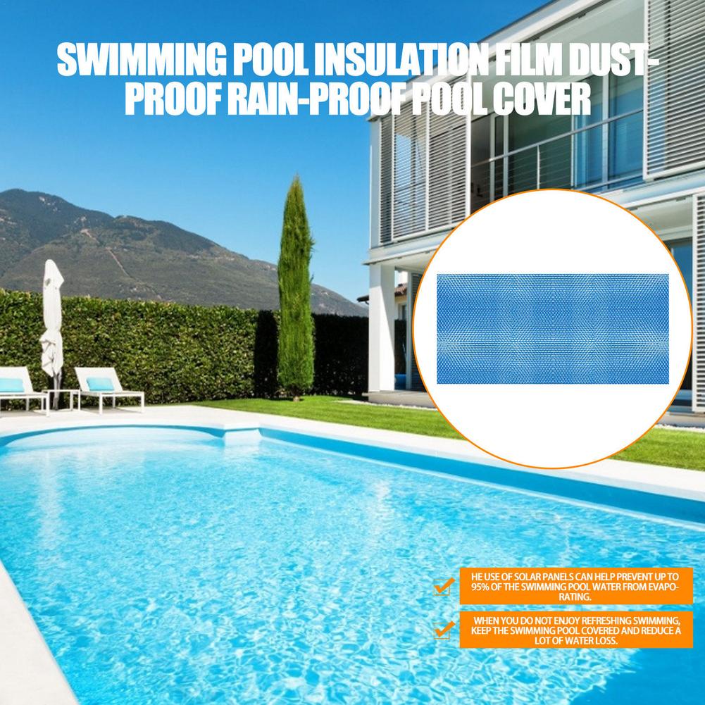 Pool Cover Rectangle Solar Tarpaulin Swimming Pool Protection Cover Heat Insulation Film For Outdoor Swimming Pool Accessories