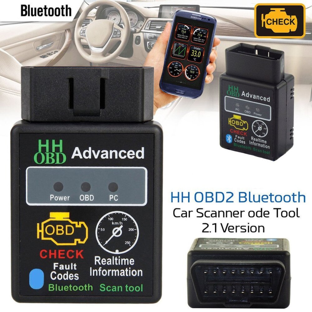 ELM327 V2.1 OBD 2 OBD-II gasolina Auto Bluetooth interfaz de diagnóstico escáner OBD-II protocolos herramienta de escaneo