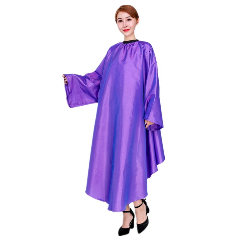 Salon Hair Styling Cape Hair Cutting Coloring Waterproof anti-static Hairdresser Apron With sleeves Barber Gown