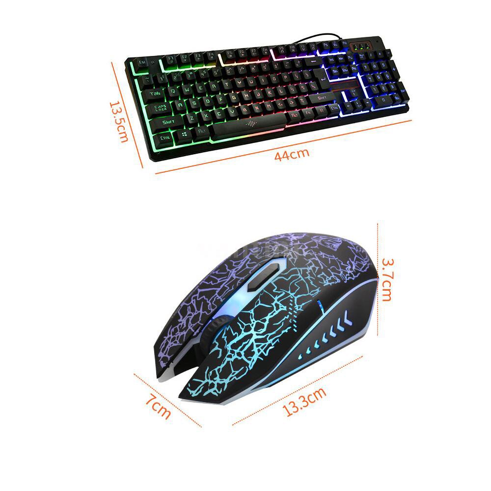 Mechanical Keyboard Gaming Keyboard Mouse Set PC Laptop Wired Keyboard And Mouse SetBacklit LED Illuminated Gaming Keyboard