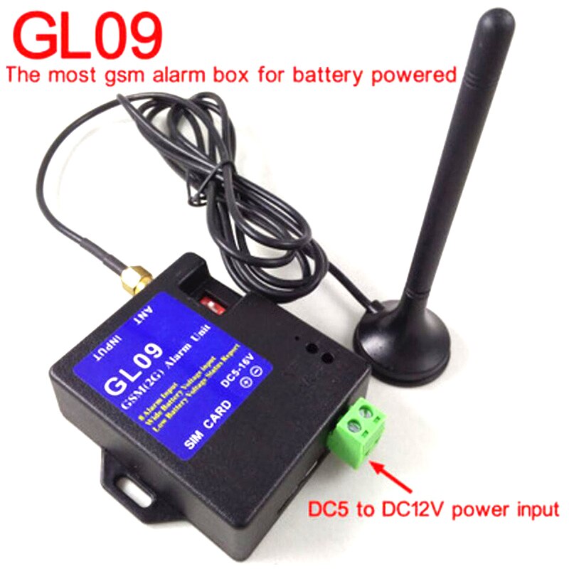 Battery operated App control GL09 GSM Alarm system 2G SMS Alert Wireless alarm