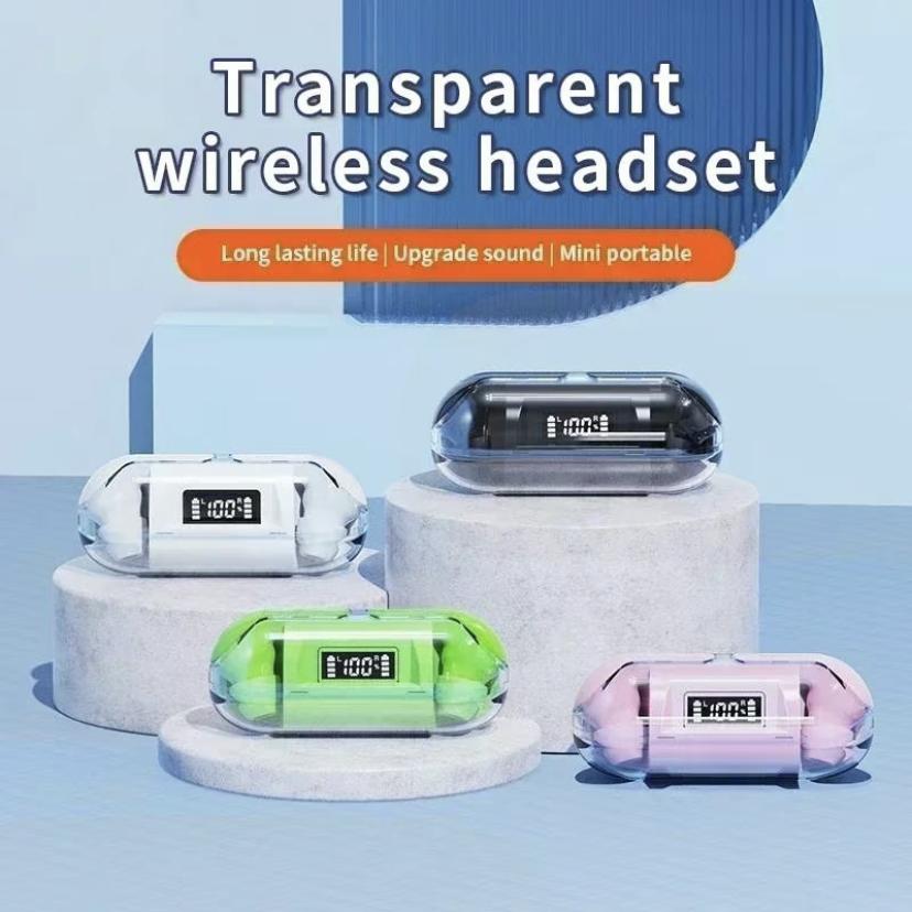 A06 Wireless TWS Bluetooth Earphone with LED Display Touch Noise Canceling Earbuds SportsMusic Game Headset Waterproof