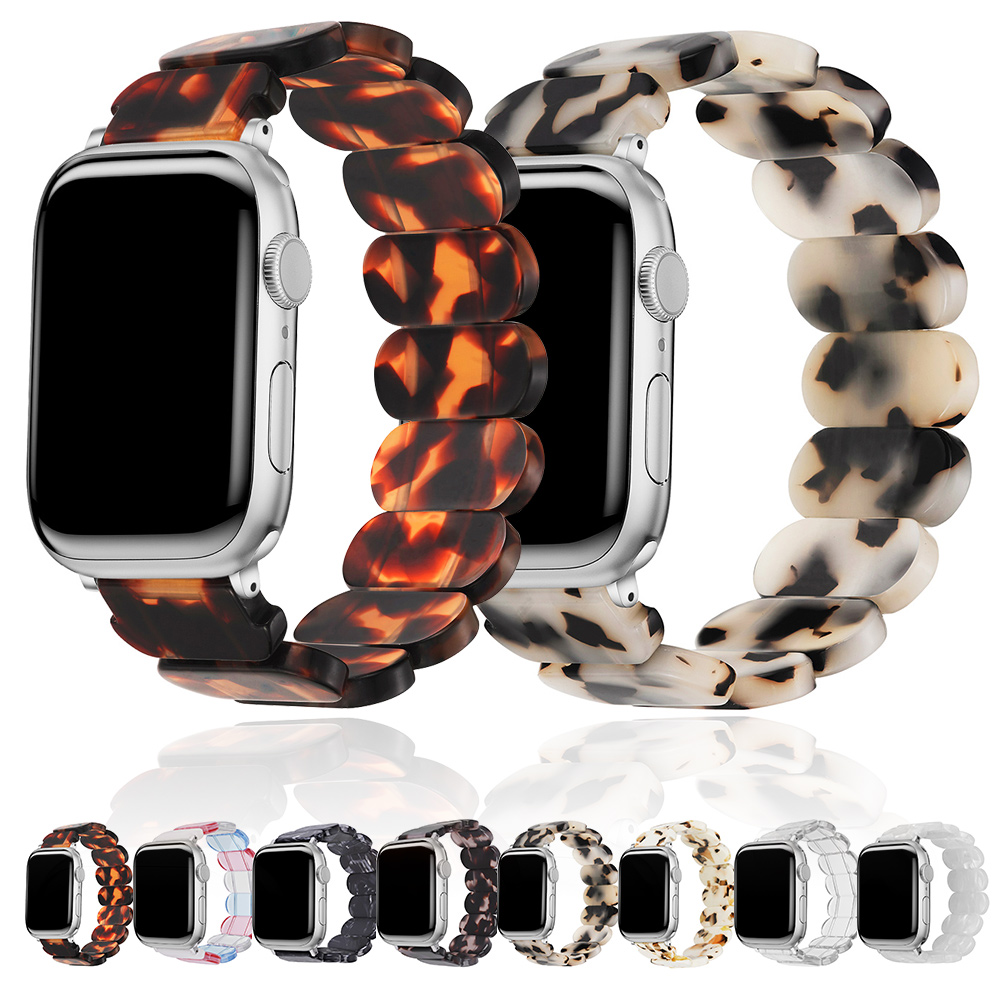 Resin strap for Apple watch band 38mm 40mm 41mm 42mm 44mm 45mm 49mm Resin elastic force Strap correa iwatch series 9 8 7 SE 6 5