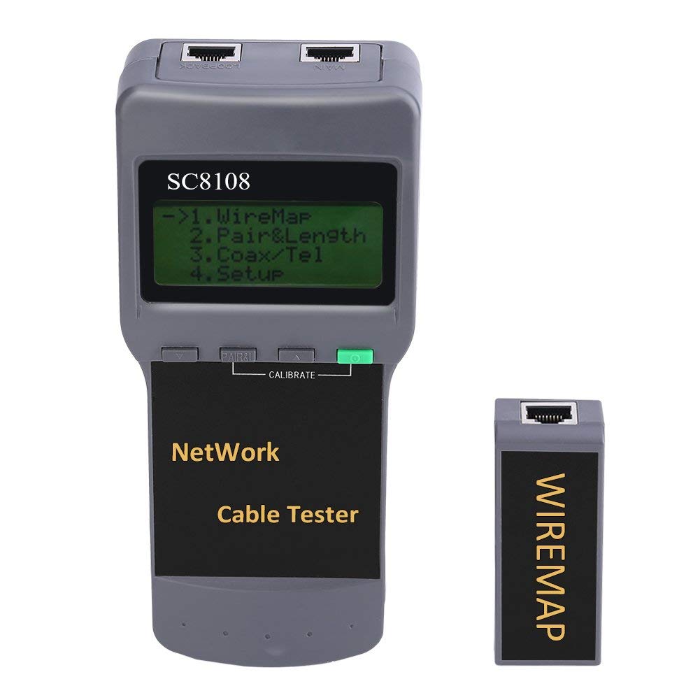Draagbare Netwerk Lan Lengte Kabel Tester Meter Digitale Netwerk Lan Telefoon Kabel Tester &amp; Meter Met Lcd-scherm 5E 6E CAT5 RJ45