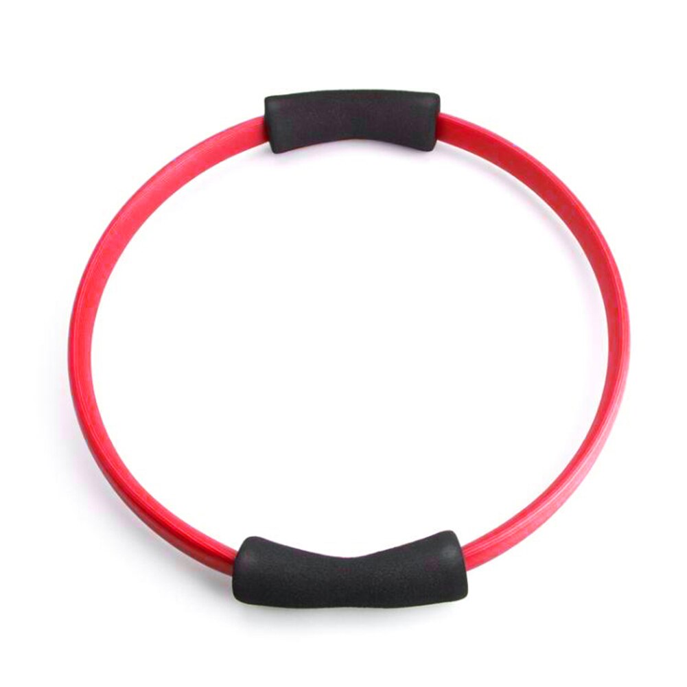 1pc massage loop pilates ring magisk cirkel dobbelt greb sportsudstyr pilates yoga ring krop tabe sig træning fitness: Rød