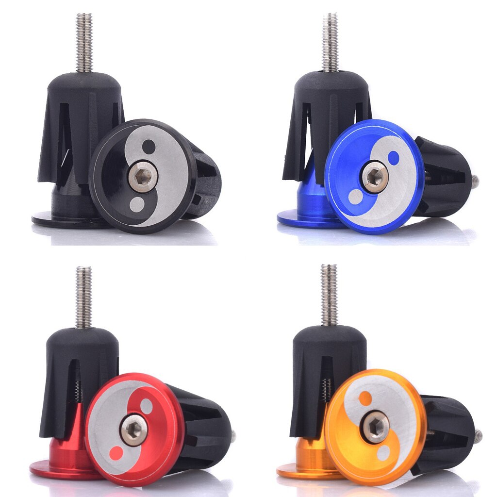 Paquete de 2 tapones para manillar de bicicleta de montaña y carretera, tapones para extremos, tapones