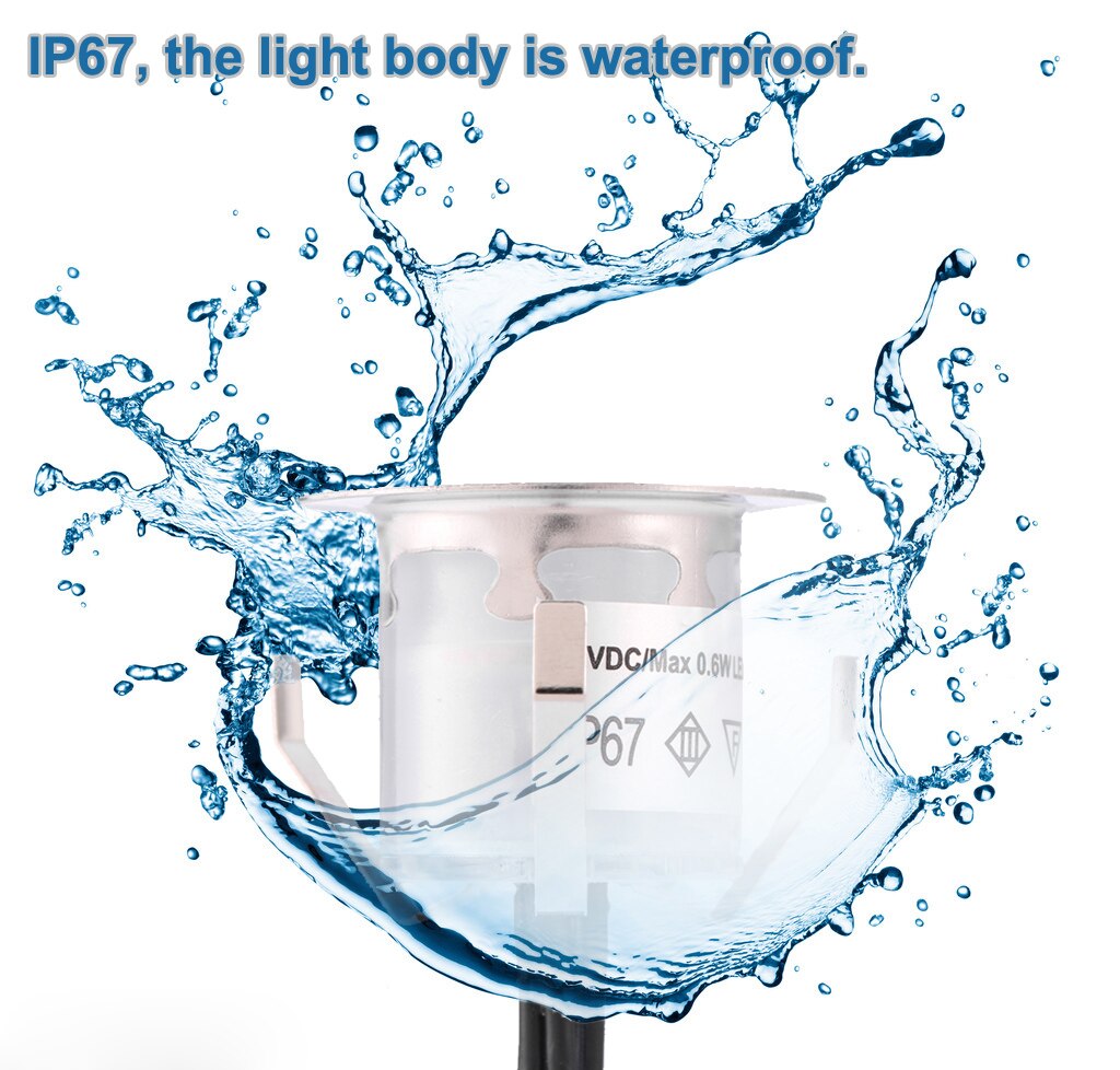 LED Deck Lights 10PCS 6W 500LM Small Recessed In-ground Underground IP67 Spotlight Outdoor Landscape Garden Yard Patio Pathway