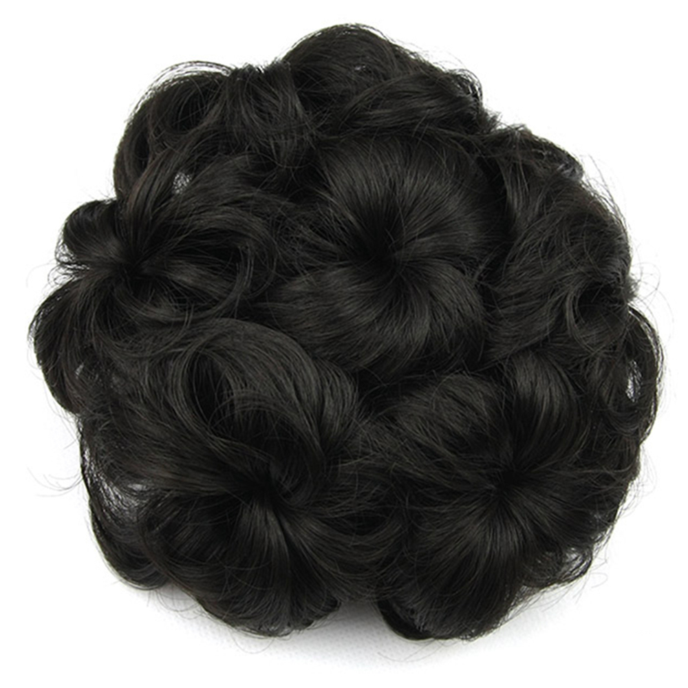 Soowee-coletero de pelo sintético para mujer, moño con forma de flor, banda de goma, 8 colores