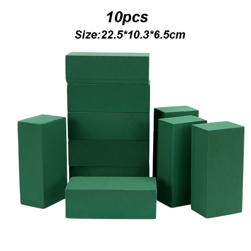 10 Stuks Bloemen Schuim Blok Diy Bloem Verpakking Groen Piepschuim Bricks Modder Kunstmatige Bloem Houder Bruiloft Tuin Home Decoratie: Default Title