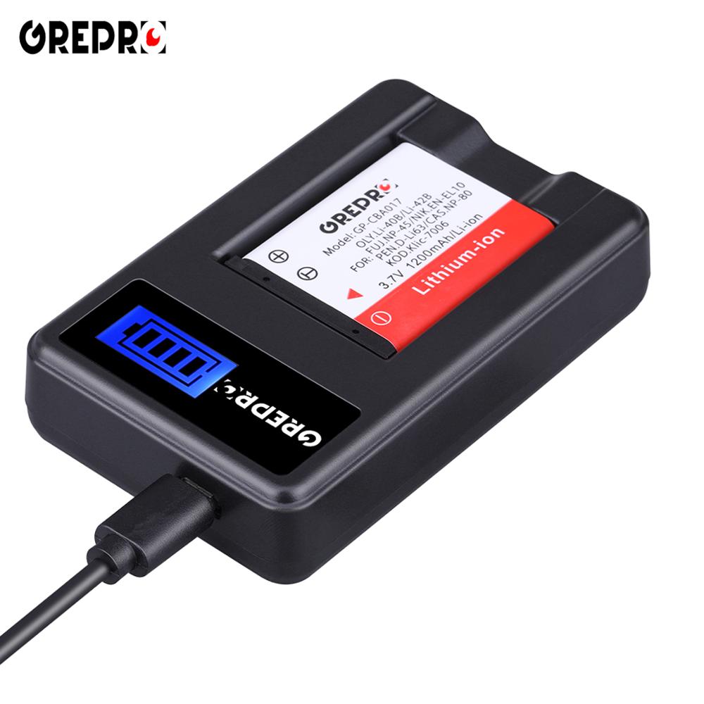 Batterie 1200mAh pour Olympus Li 40B, 42B, NIK.EN EL10, PE n.d-li63, KOD.: 1B with Charger