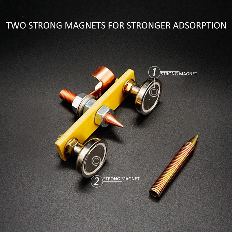 Welding Magnet Head, Magnetic Welding Support Clamp, Copper Tail Welding Stability, Strong Magnetism Large Suction 2Pcs