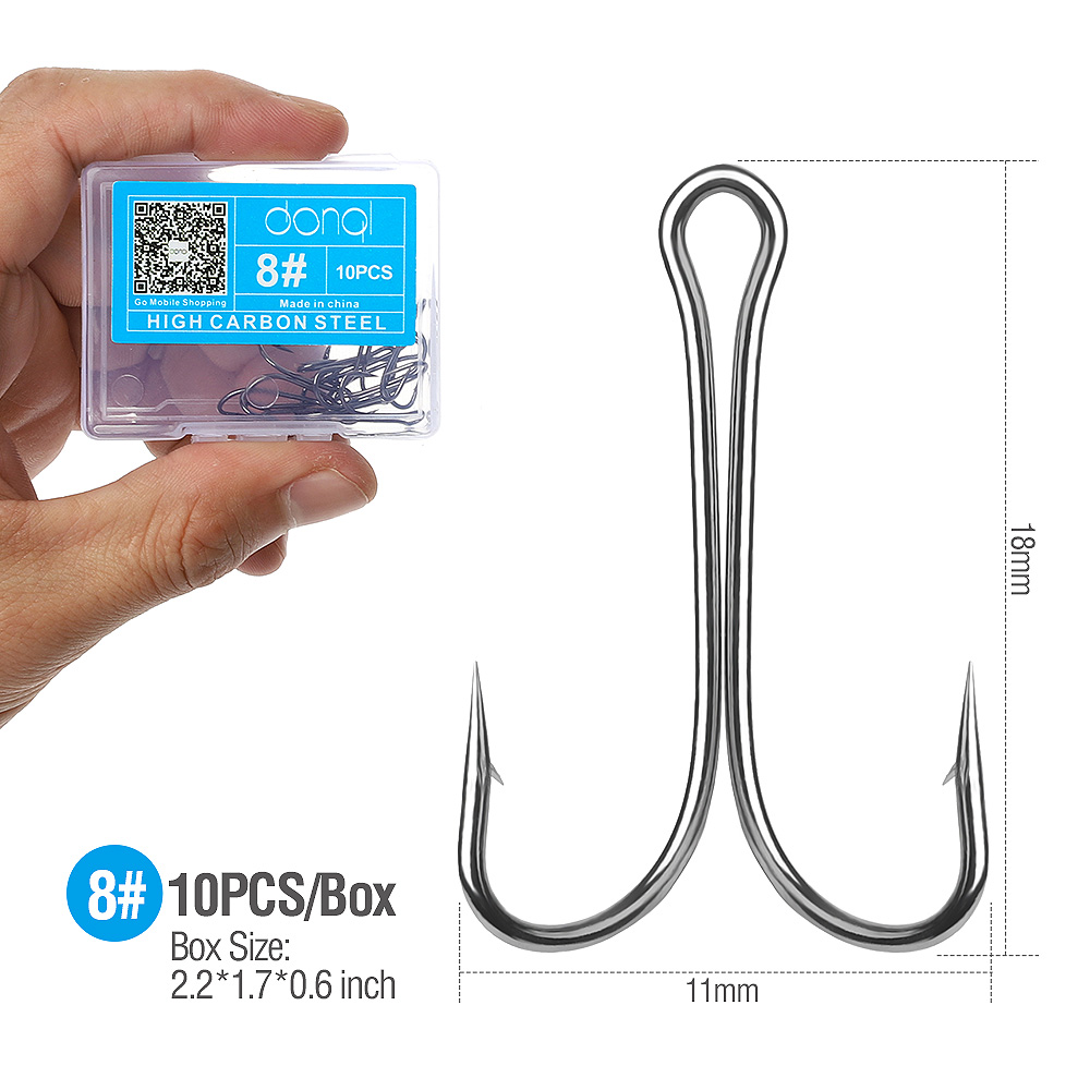 double hook worm fishing hook Hooks H&H Lure Company Upgrade your catfishing gear with the Catfish Pro 5/0 Double Offset Circle Hooks Frog Factory Double Take Hook