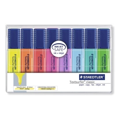STAEDTLER-resaltador Textsurfer classic, 364, WP4, WP8, bolígrafo de neón absorbente: 8Colors As picture
