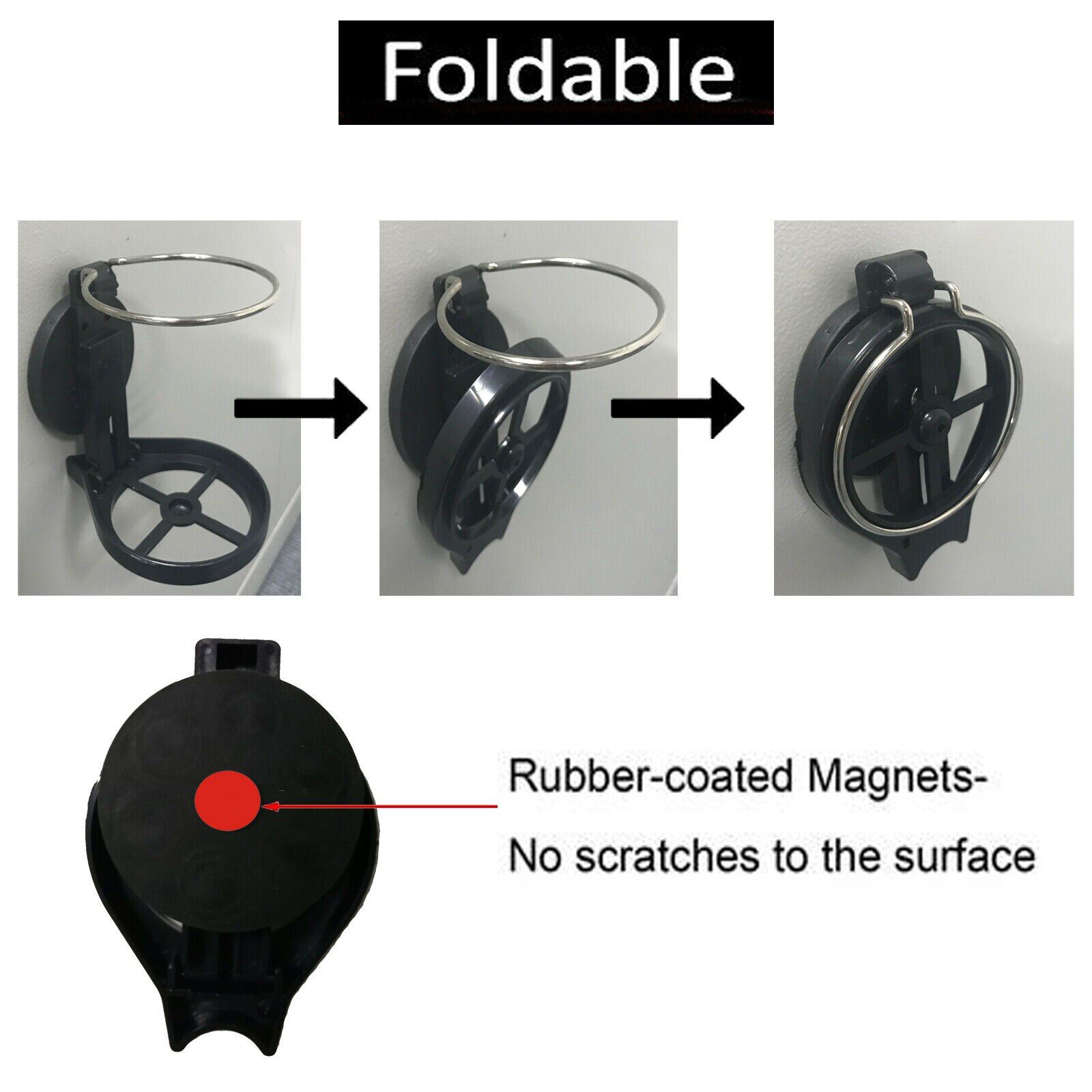 Magnetic Cup Can Drink Holder for Tool Box Cabinet Trolley Tractor Refrigerator