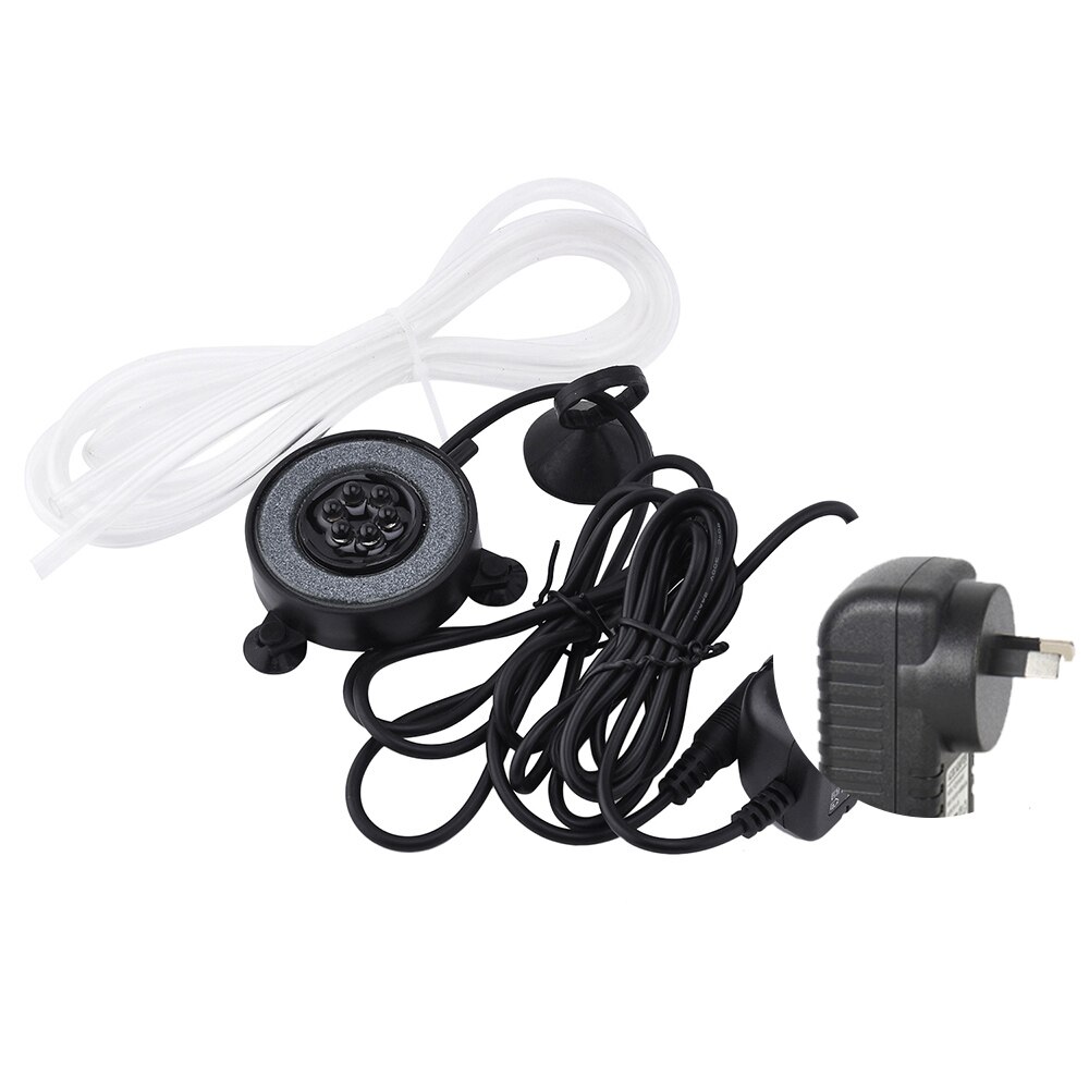 Luz LED redonda de burbujas de aire, luz sumergible para tanque de peces, cambio de Color, acuario con burbujas de aire, lámpara, herramientas de aireación: AU Plug