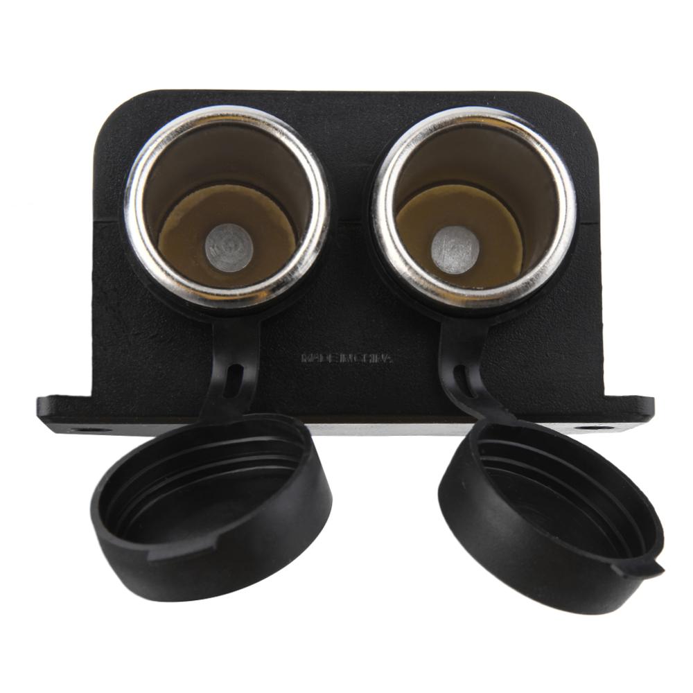 12V Vehicles Charger Auto Accessory Double Ports Waterproof Motorcycle Car Cigarette Lighter Power Socket