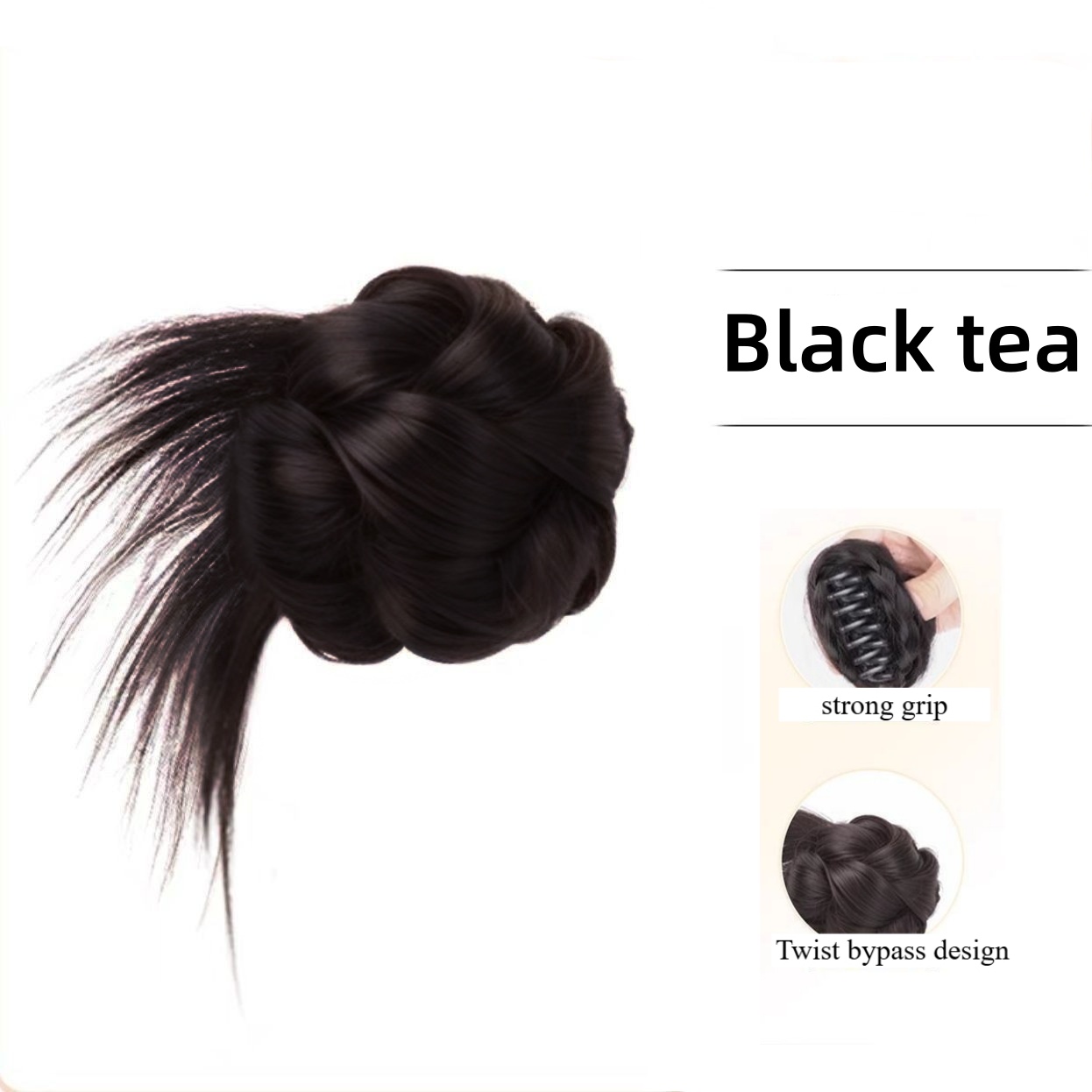 Moños para el cabello para mujer, extensiones De cabello con cabeza De bola, Extensiones De Cabello, pelucas De cola De caballo naturales,: Rojo
