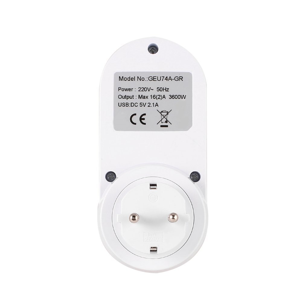 220V Timer Switch Mini USB 5V 2.1A Adapter Socket Outlet Plug-in Countdown Energy Saving Electronic Time Controller