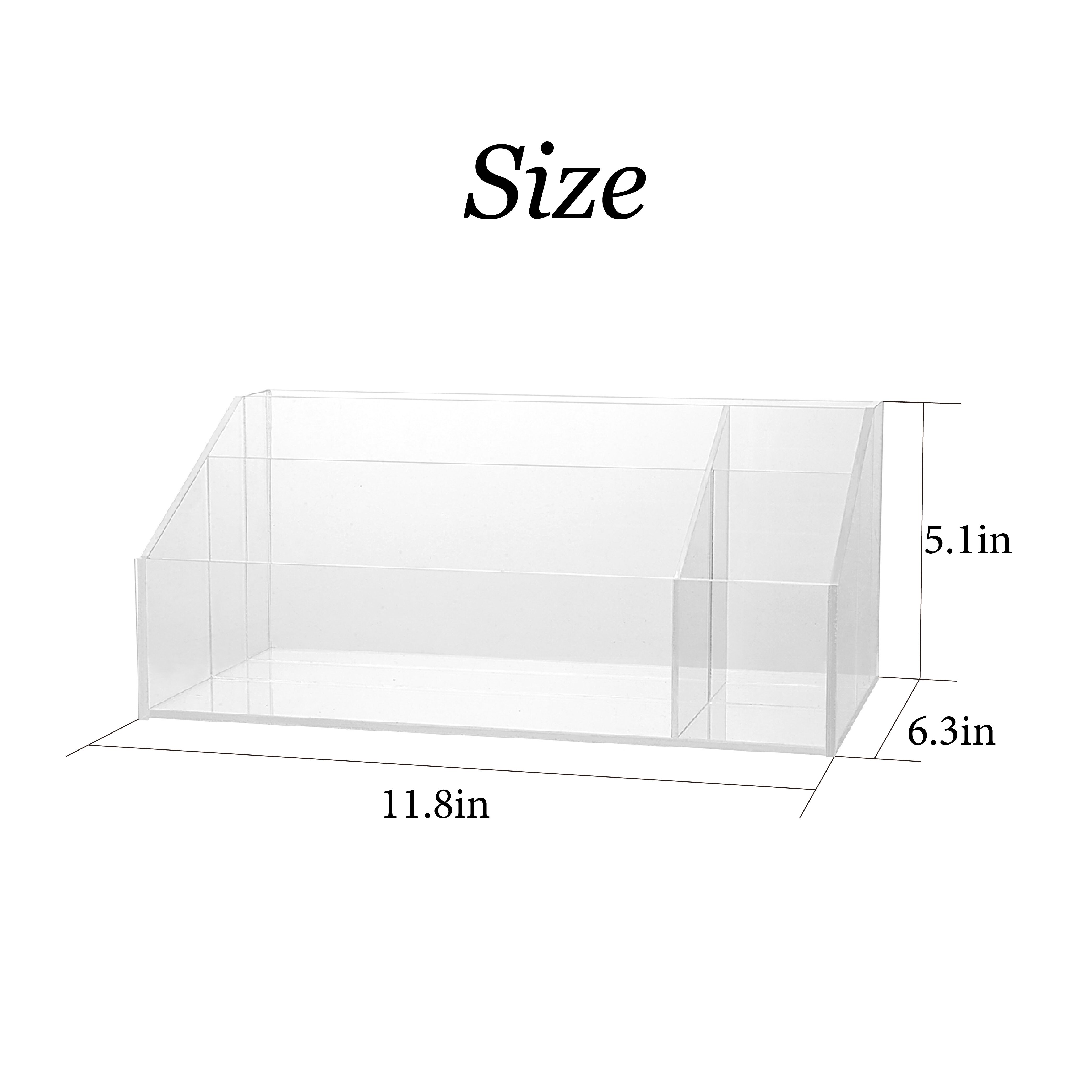 Makeup Organizer Storage Box Drill Polish Lipstick Nail Organizer Cosmetic Jewelry Box Holder Transparent Multiple Grid Acrylic: S