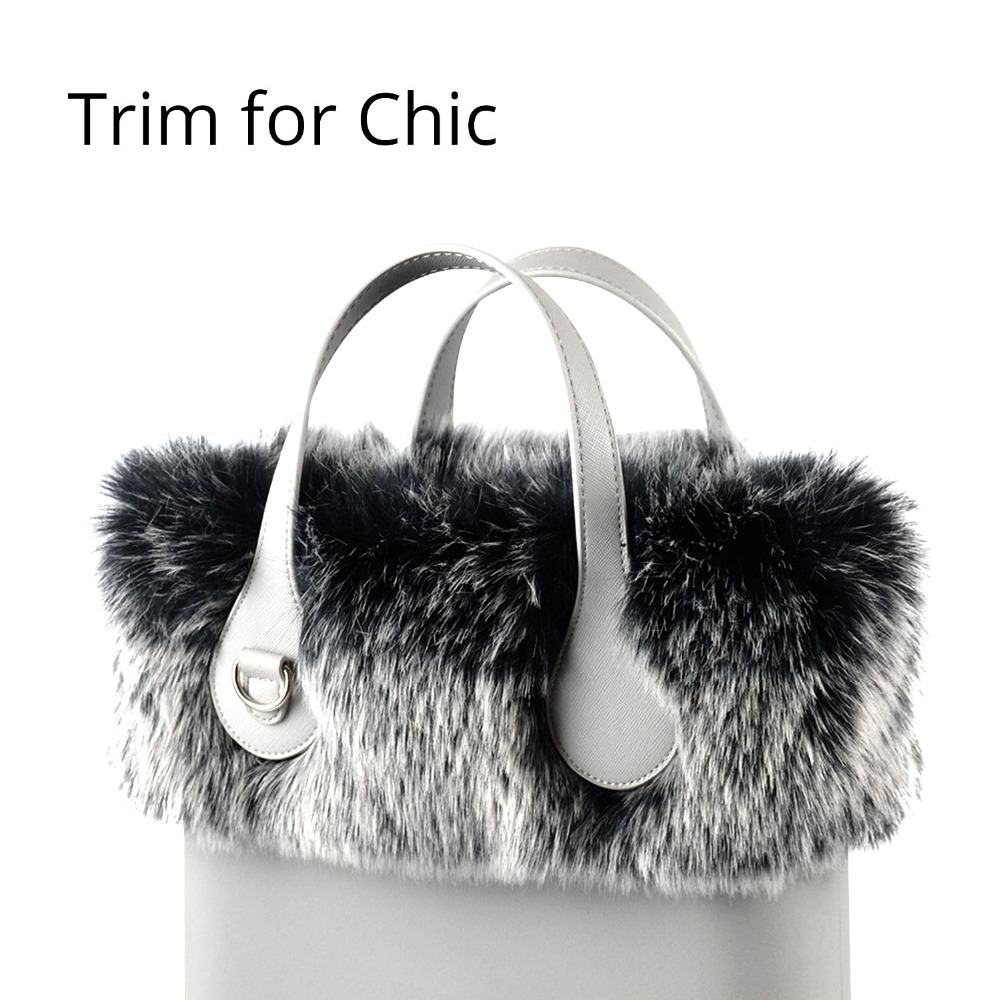 Tanqu Vrouwen Tas Faux Vos Wasbeer Bont Versieringen Pluche Trim Voor O Chic Tas Thermische Pluche Decoratie Fit Voor ochic Obag