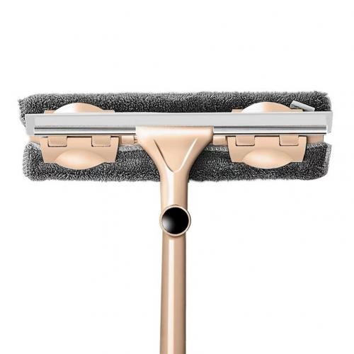 Telescopic High-rise Window Cleaner Wiper Glass Cleaner Brush Double Strong Sides Glass Cleaning Brush For Washing Window: Khaki