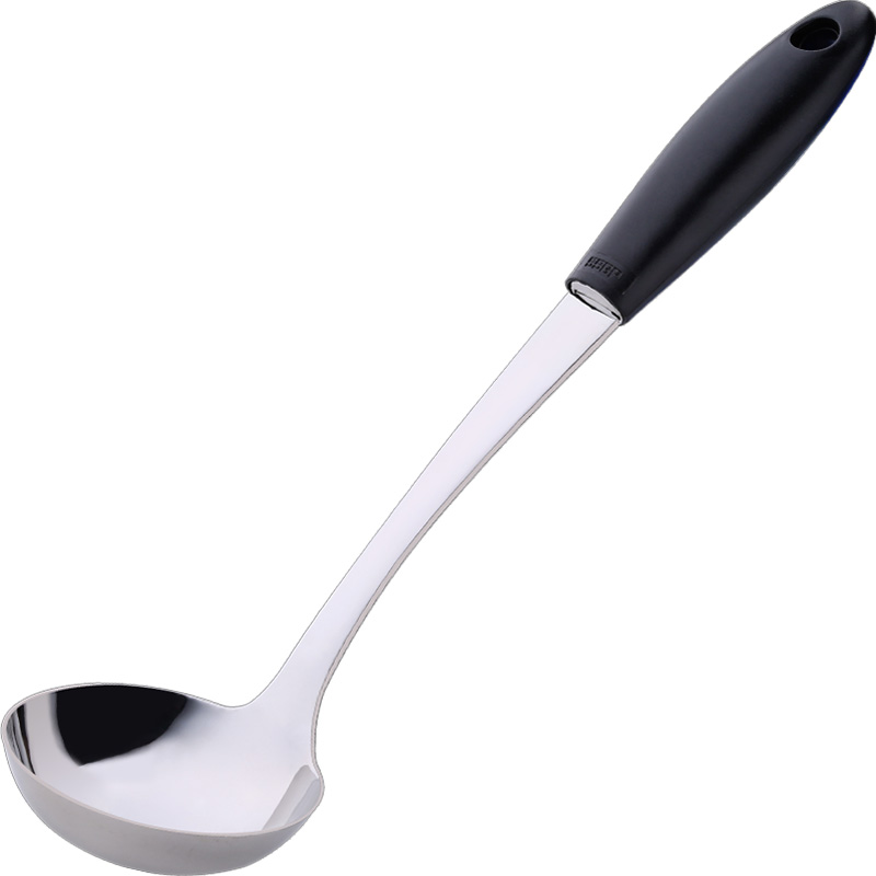 SSGP allemagne 304 cuillère à soupe en acier inoxydable cuillère à soupe en renard noir épaissi longue poignée grande capacité