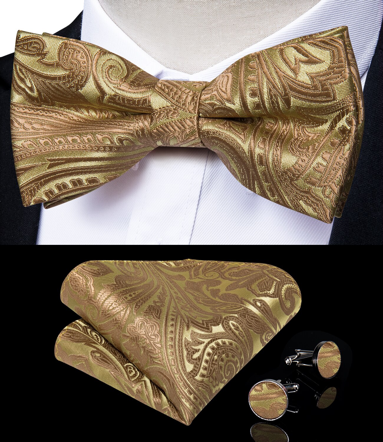 Elegante Gouden Paisley Zijde Bretels Mannen Real Leather Metal 6 Clips Bretels Elastische Bretels Broek Bandjes Mannen Dibangu