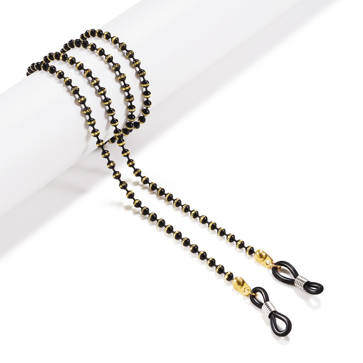 Collar de cuerda colgante para mascarilla facial, soporte ajustable para gafas, sin huellas, con dos ganchos y hebillas,