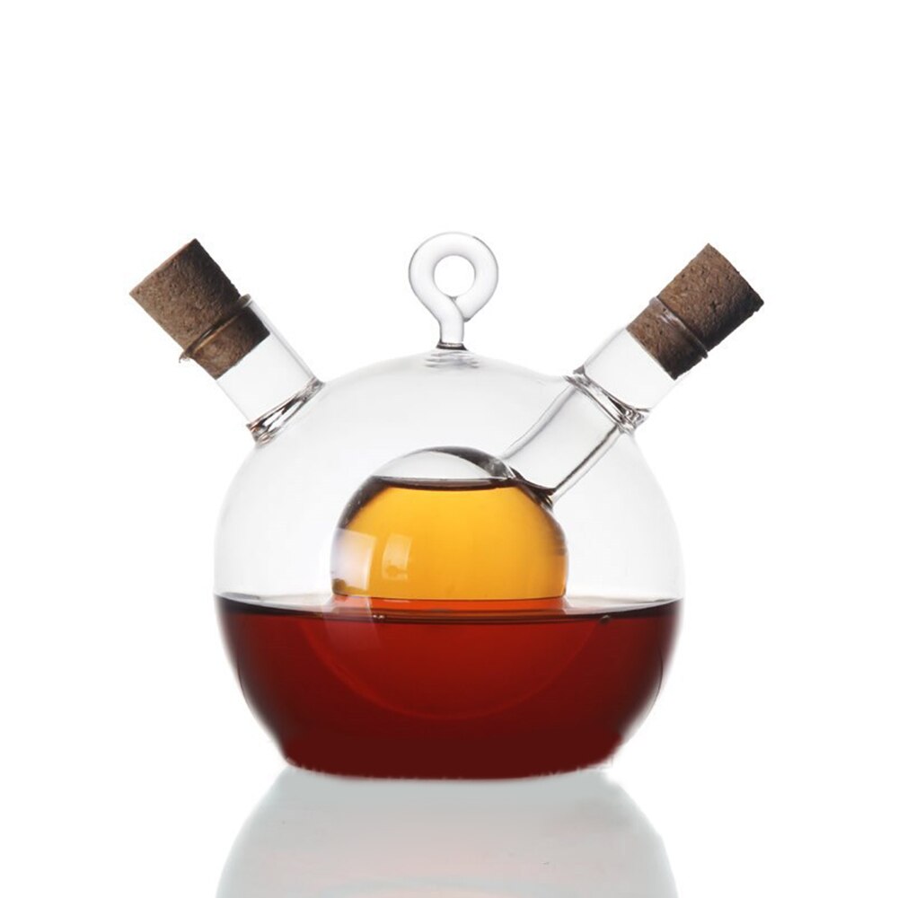 2 w 1 kreatywny anty-wyciek oleju garnki szklane butelki przyprawy zamknięty sos ocet donica butla oliwkowy dozownik robić oliwy butelki na sosy