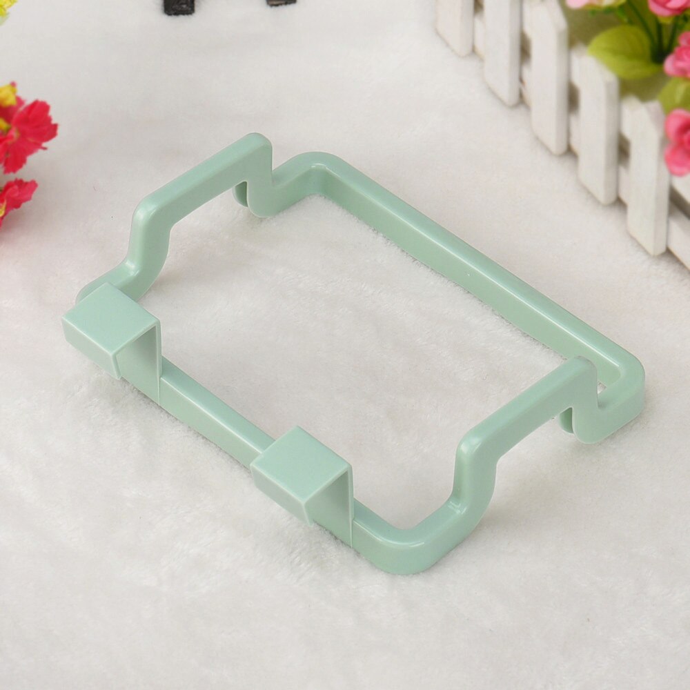 1pc Kitchen Cabinet Door Basket Hanging Trash Can Waste Bin Garbage Bag Holder Portable Kitchen Trash Bag Holder Kitchen Gadgets: green 