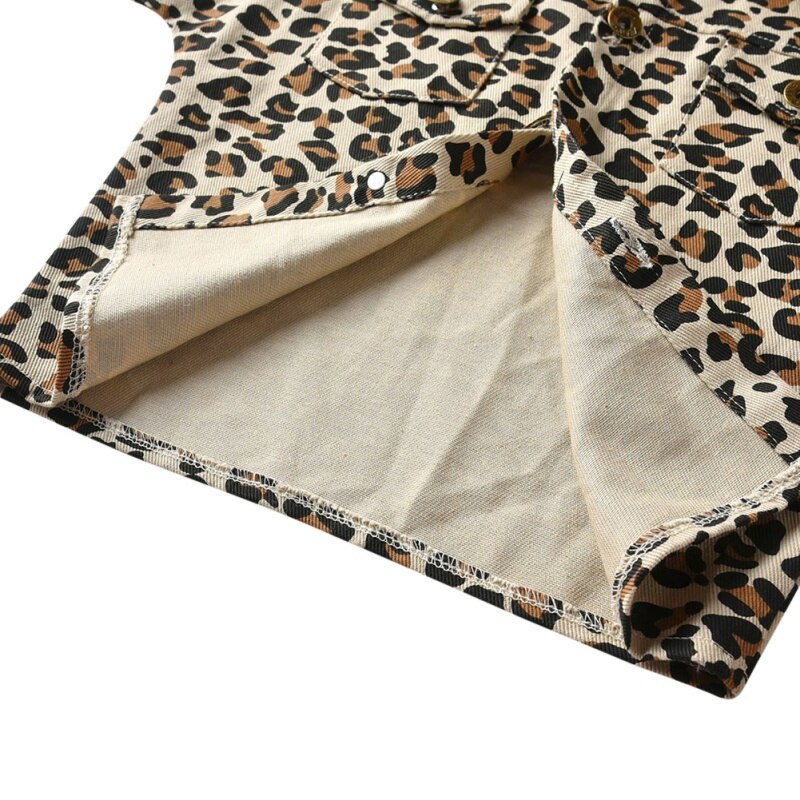 Leopard dreng bluse efterår baby drenge overtøj leopard print afslappet langærmet shirt børn frakke tøj toppe