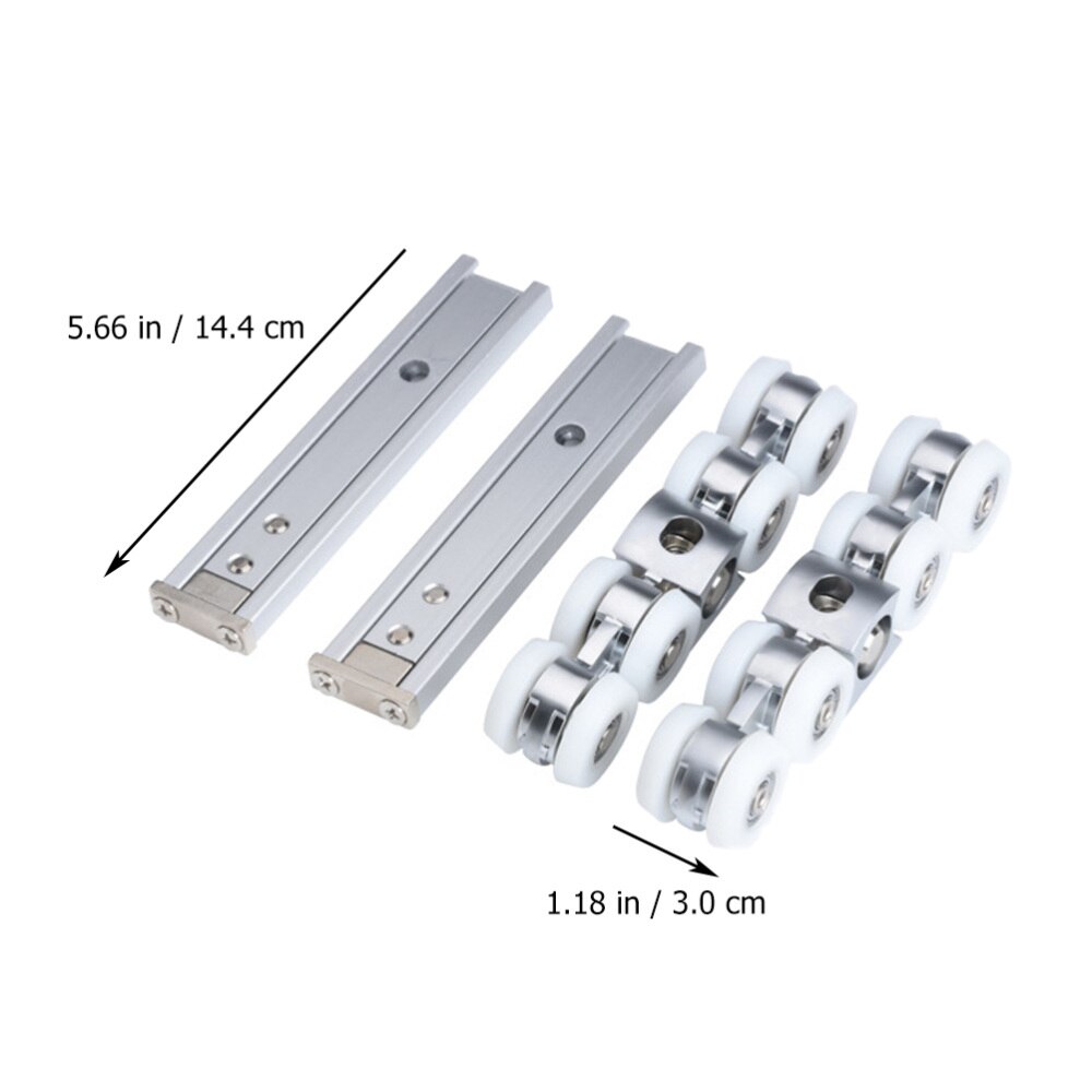 1 Set Durable Practical Door Track System Door Accessories Sliding Track Roller Track Roller for Store